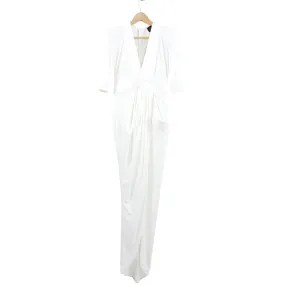 Zhivago Eye of Horus White Jersey Evening Gown - L (8)